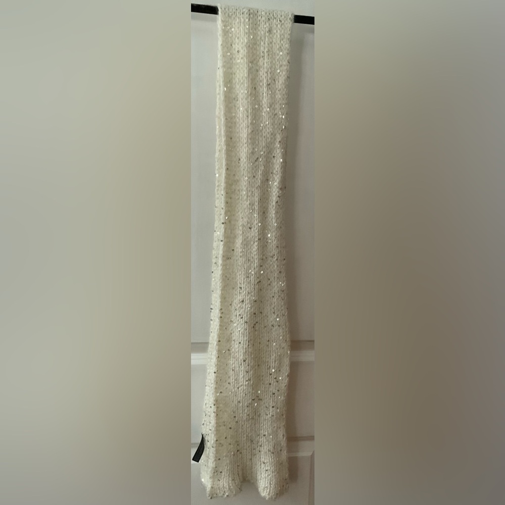 White sequined scarf
